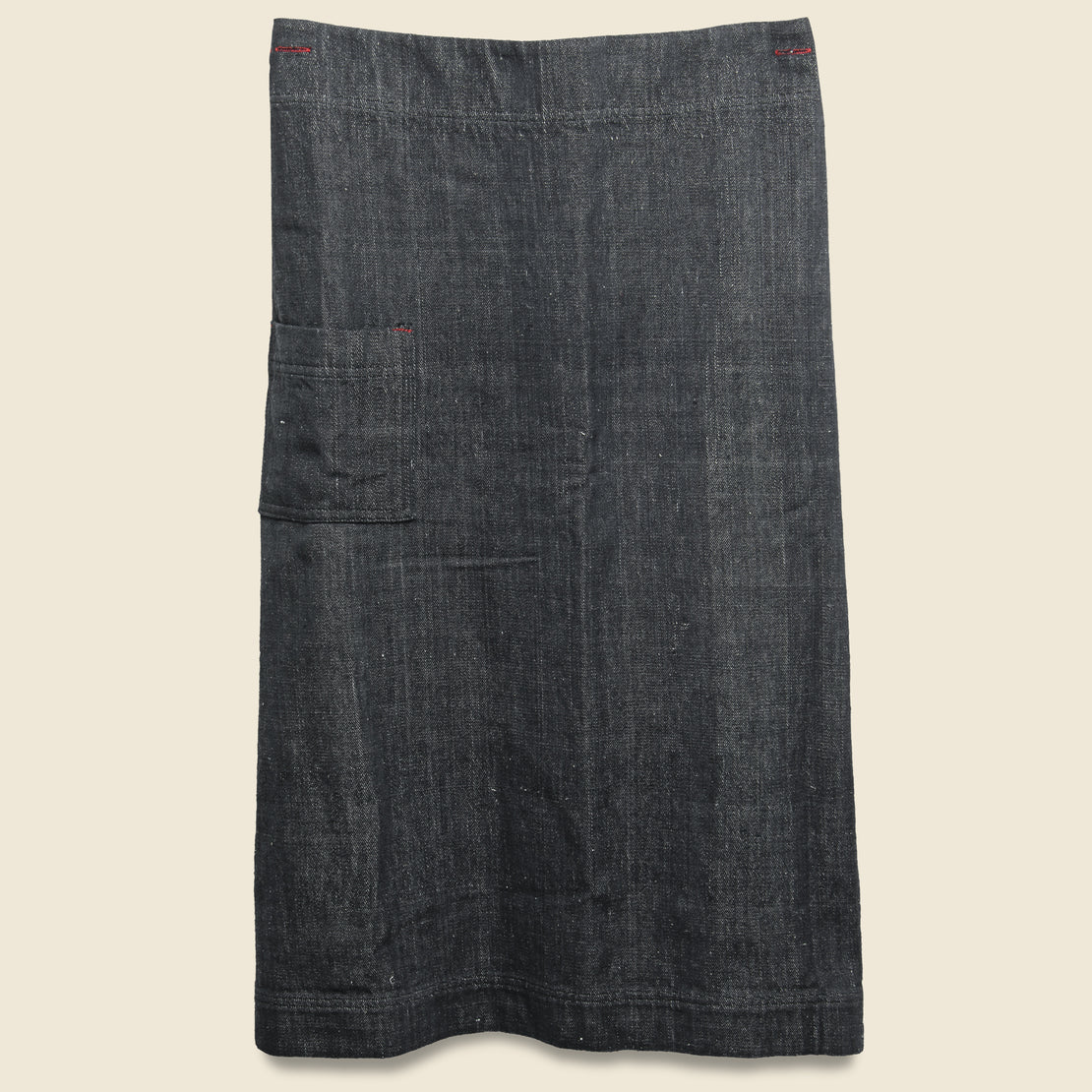 Selvedge Denim Wrap Skirt - Black - Auntie Oti - STAG Provisions - W - Onepiece - Skirt