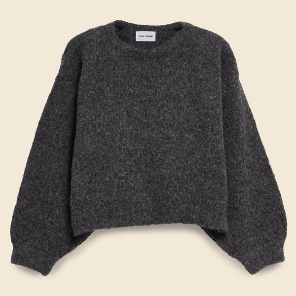 Balloon Sleeve Sweater - Charcoal