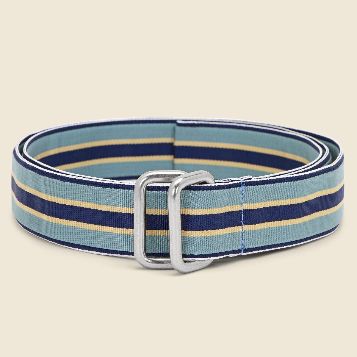 9257 Two Tone Striped Nylon Metal Buckle Quick Release Belt With Key Ring Key Safe | Belt Clip | Lucky Line Products main image 4