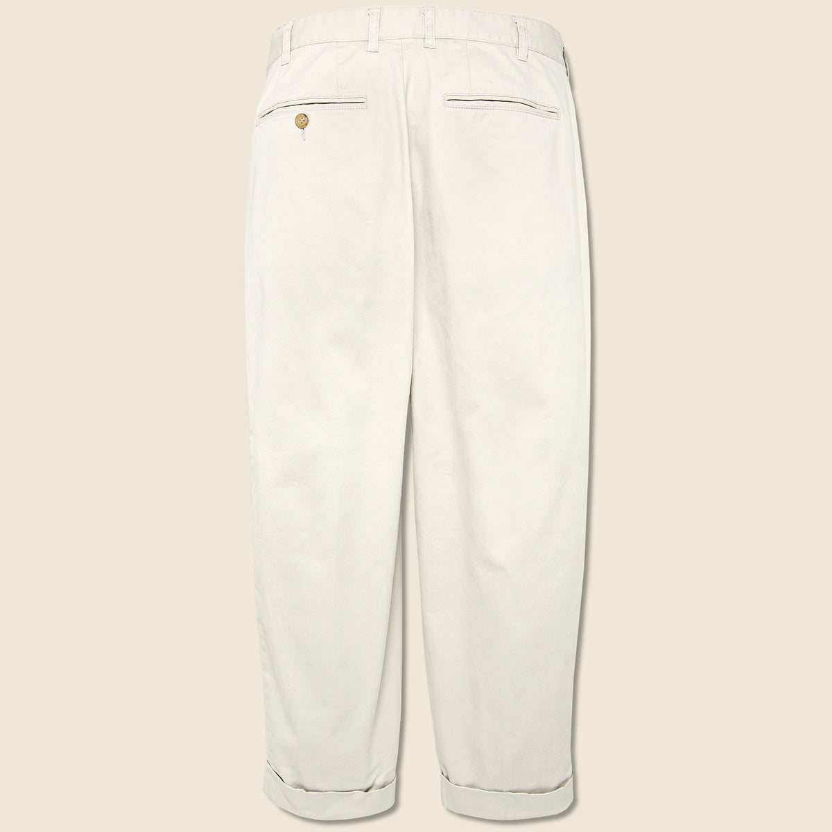 2 Pleats Twill Pant - Cement