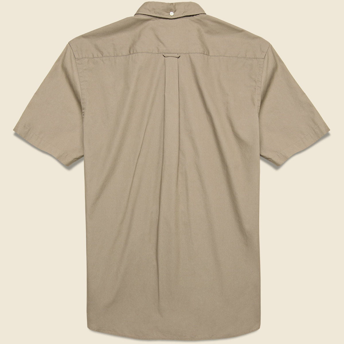 Short Sleeve Broad Cloth Shirt - Beige