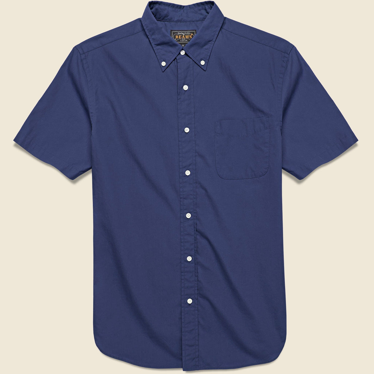 Short Sleeve Broad Cloth Shirt - Navy