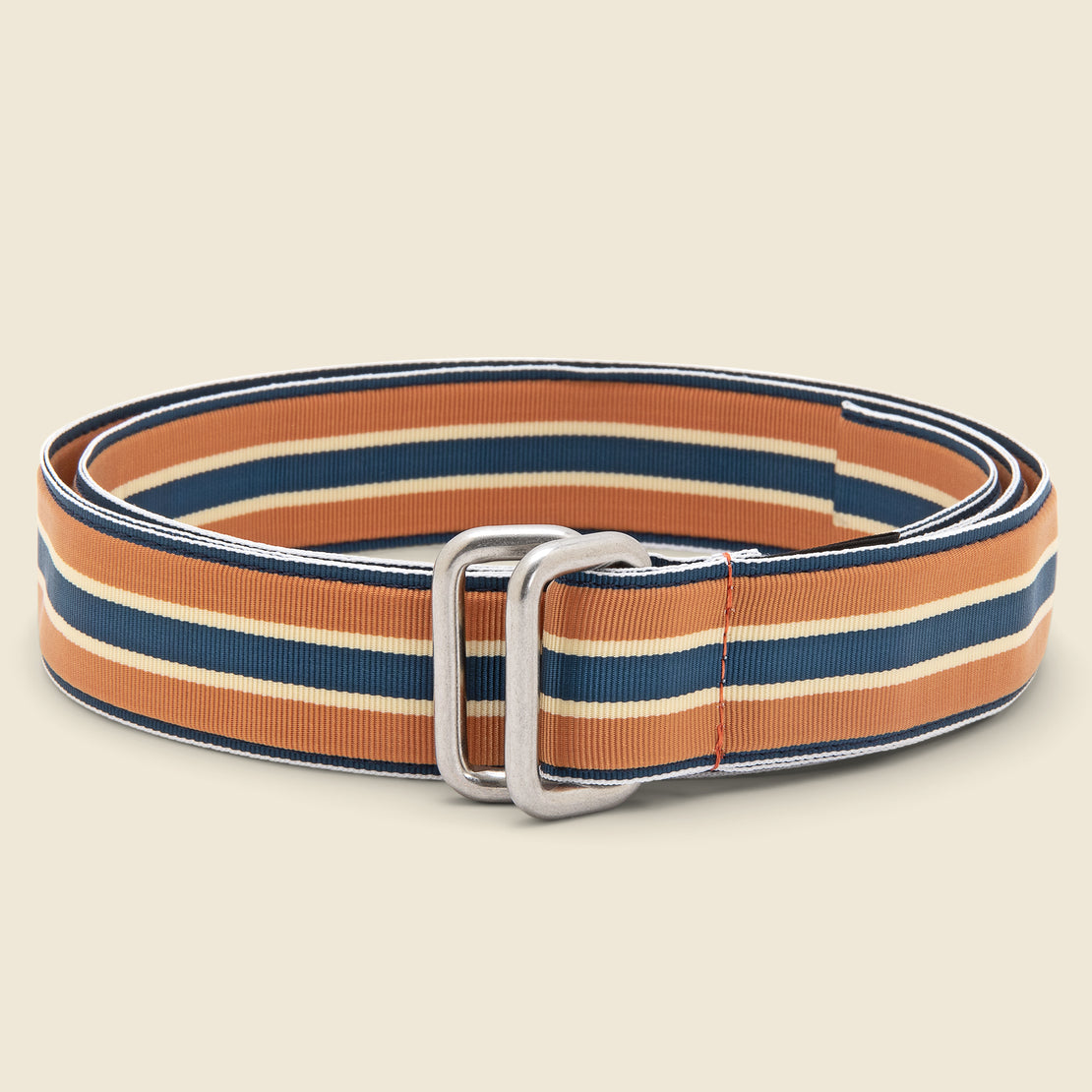 BEAMS+ Grosgrain Tape Double Ring Belt - Orange