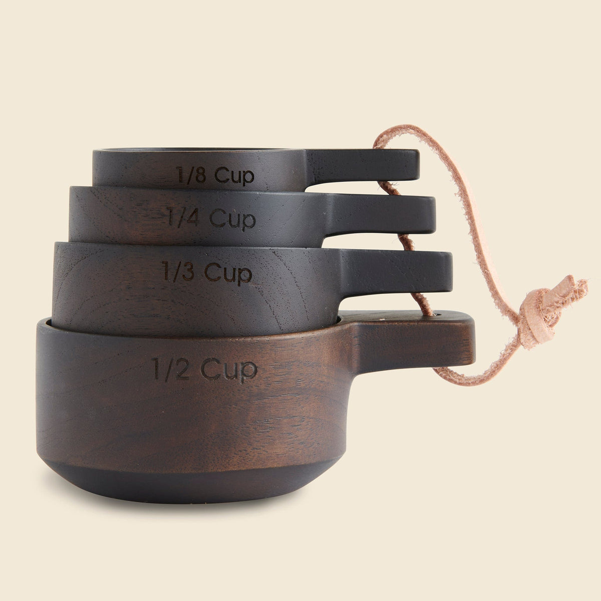 Teak & Gunpowder Black Measuring Cups