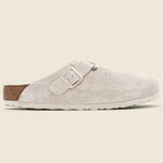 Boston Suede Clog - White - Birkenstock - STAG Provisions - Shoes - Sandals / Flops