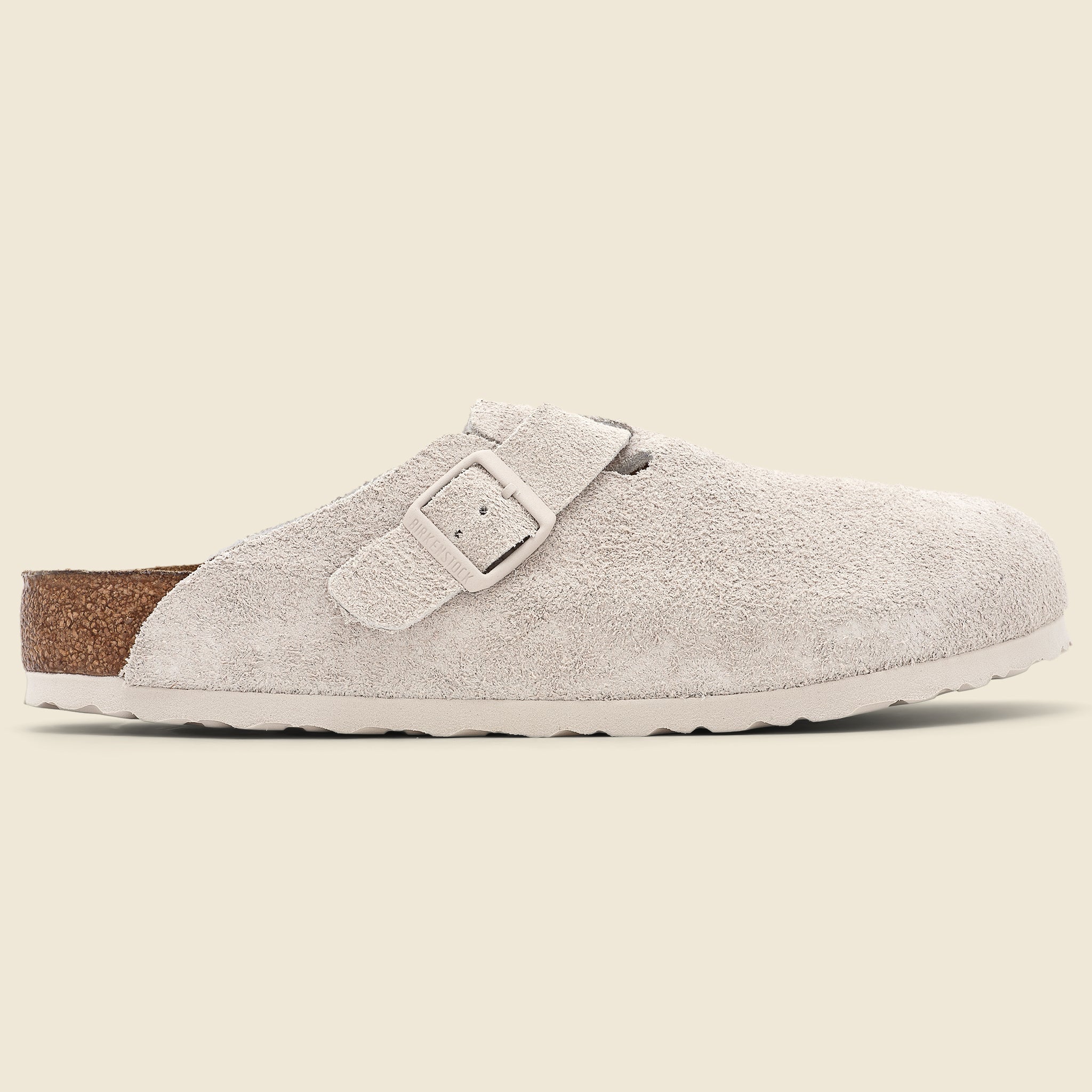 Boston Suede Clog - White - Birkenstock - STAG Provisions - Shoes - Sandals / Flops