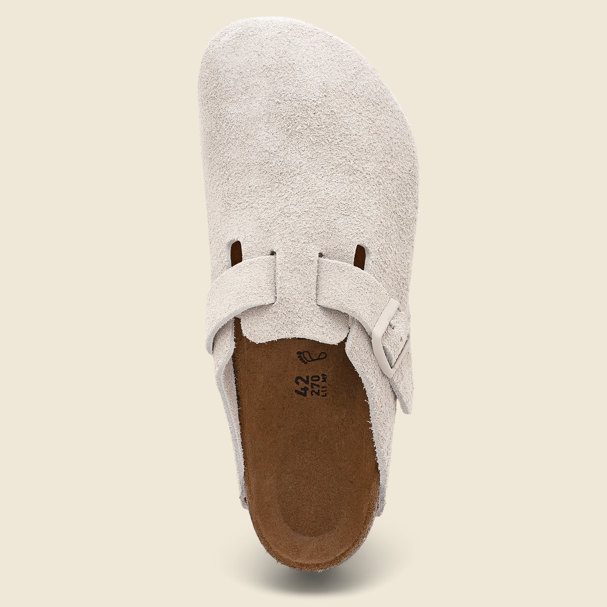 Boston Suede Clog - White - Birkenstock - STAG Provisions - Shoes - Sandals / Flops