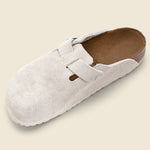 Boston Suede Clog - White - Birkenstock - STAG Provisions - Shoes - Sandals / Flops