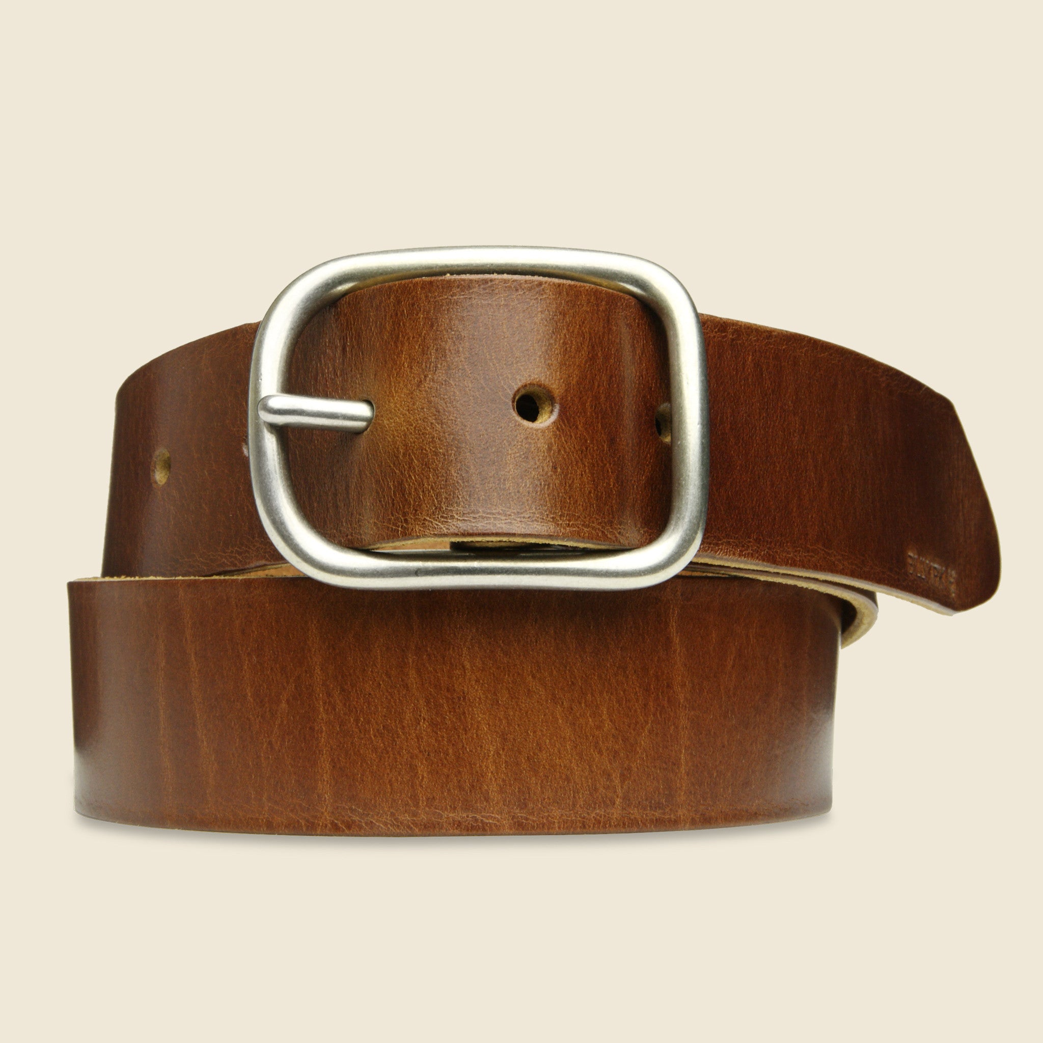 Nickel Center Bar Belt - Tan - BILLYKIRK - STAG Provisions - Accessories - Belts