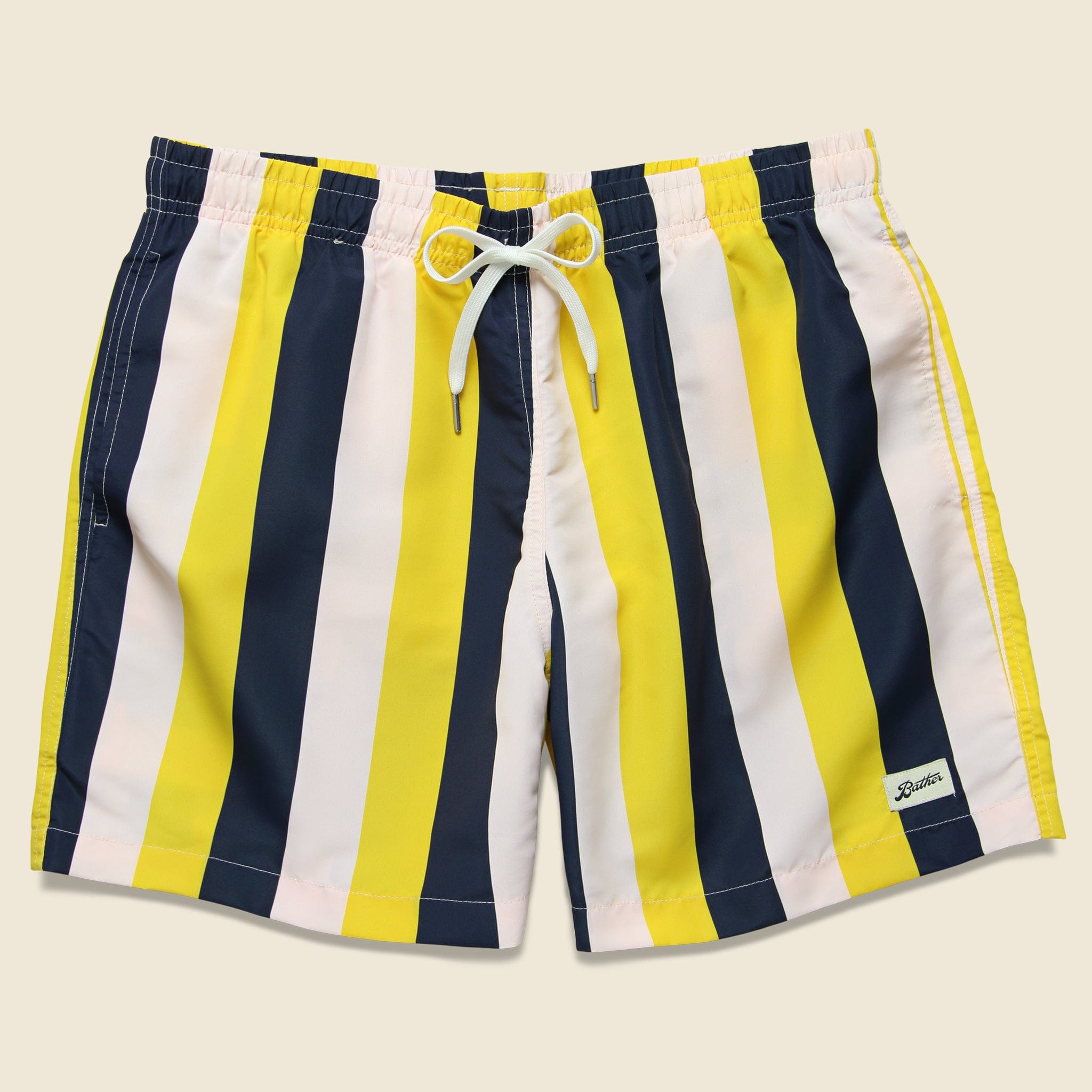 Striped Swim Trunk - Pink/Yellow - Bather Trunk Co. - STAG Provisions - Shorts - Swim