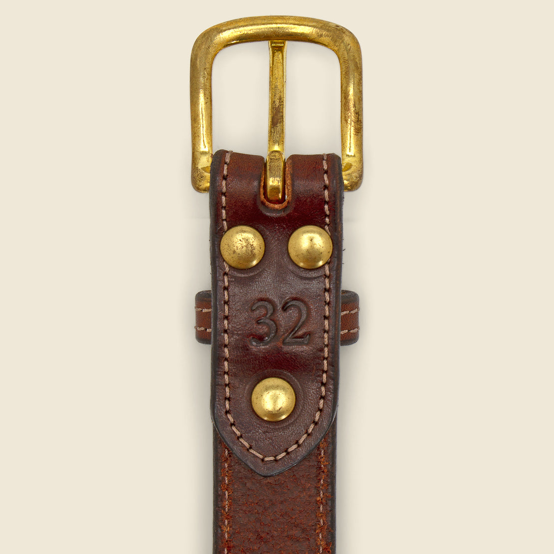Stitched Bridle Belt - Brown - Clayton & Crume - STAG Provisions - Accessories - Belts