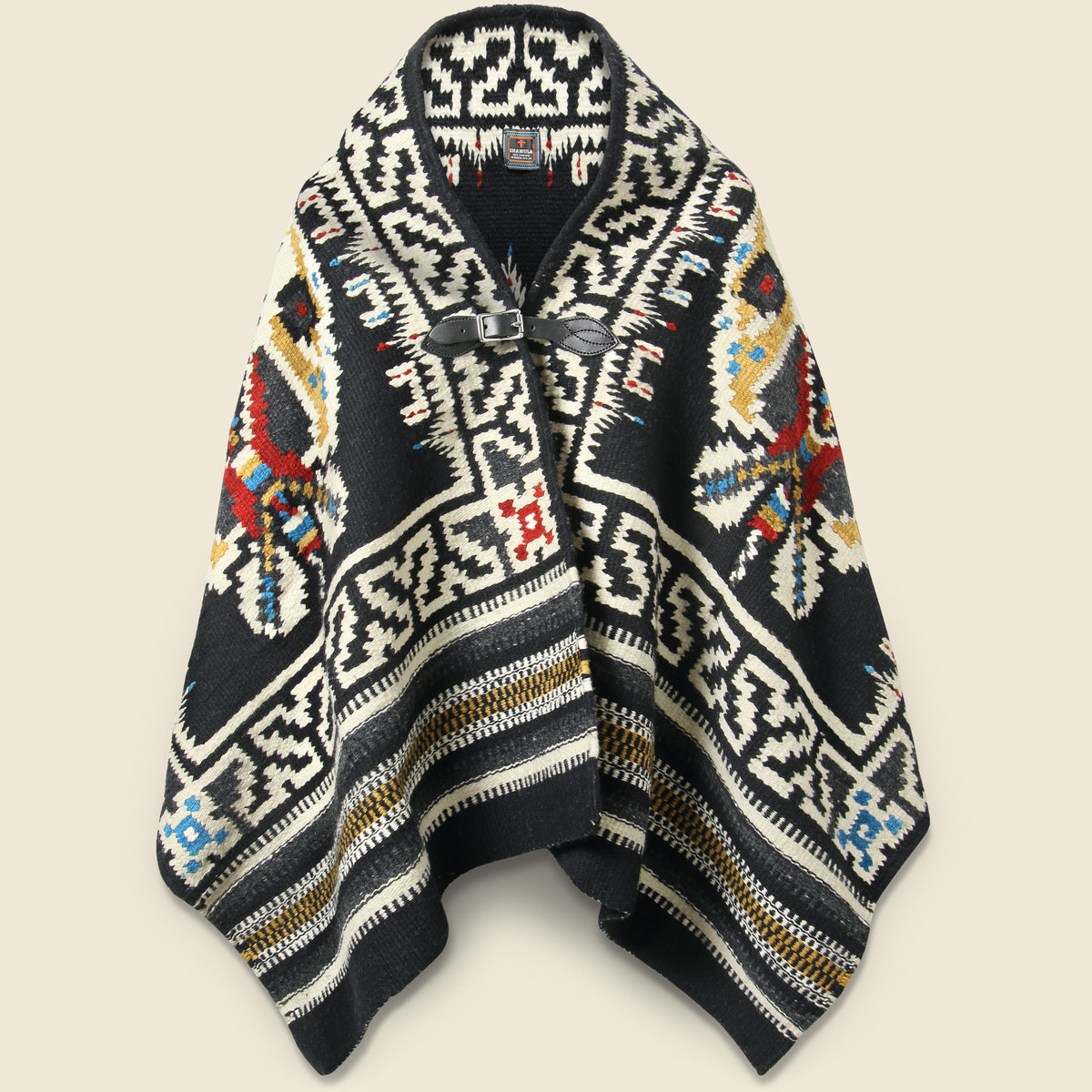 Merino Wool Blanket Poncho Butterfly