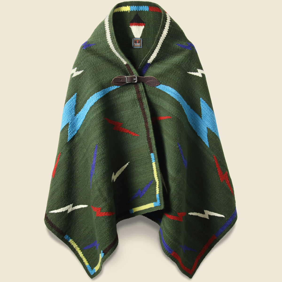 Merino Wool Blanket Poncho Thunderbird