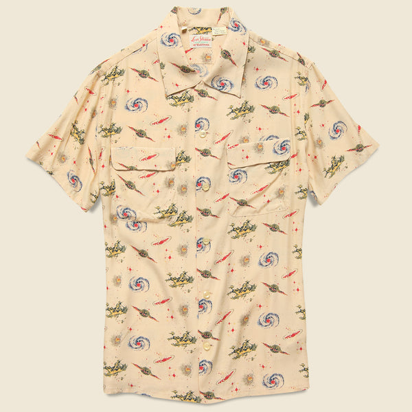 1940s Universe Hawaiian Shirt - Beige