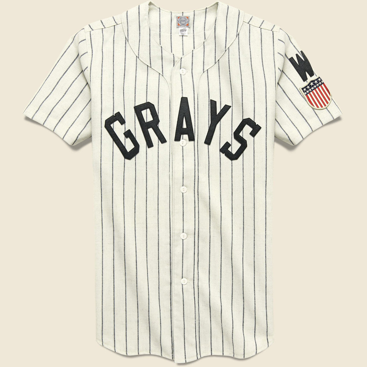 Washington Homestead Grays 1944 Home Jersey White Pinstripe STAG