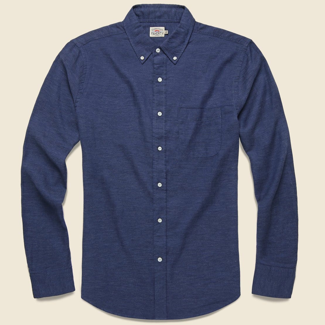 Stretch Oxford Shirt - Navy - Faherty - STAG Provisions - Tops - L/S Woven - Solid