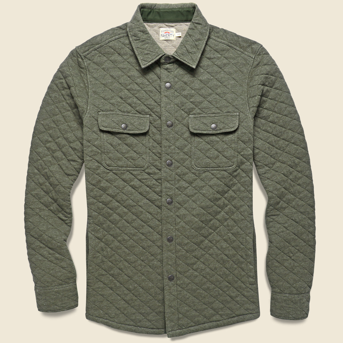 Epic Quilted Fleece CPO Shirt Jacket - Olive Melange