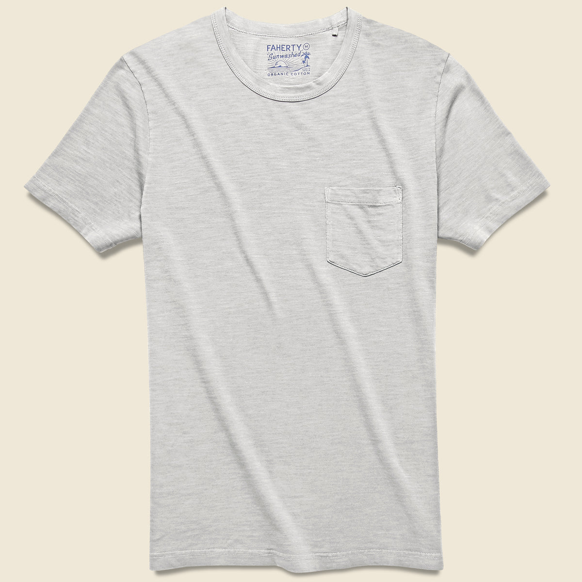 Garment Dyed Pocket Tee - Wind Grey