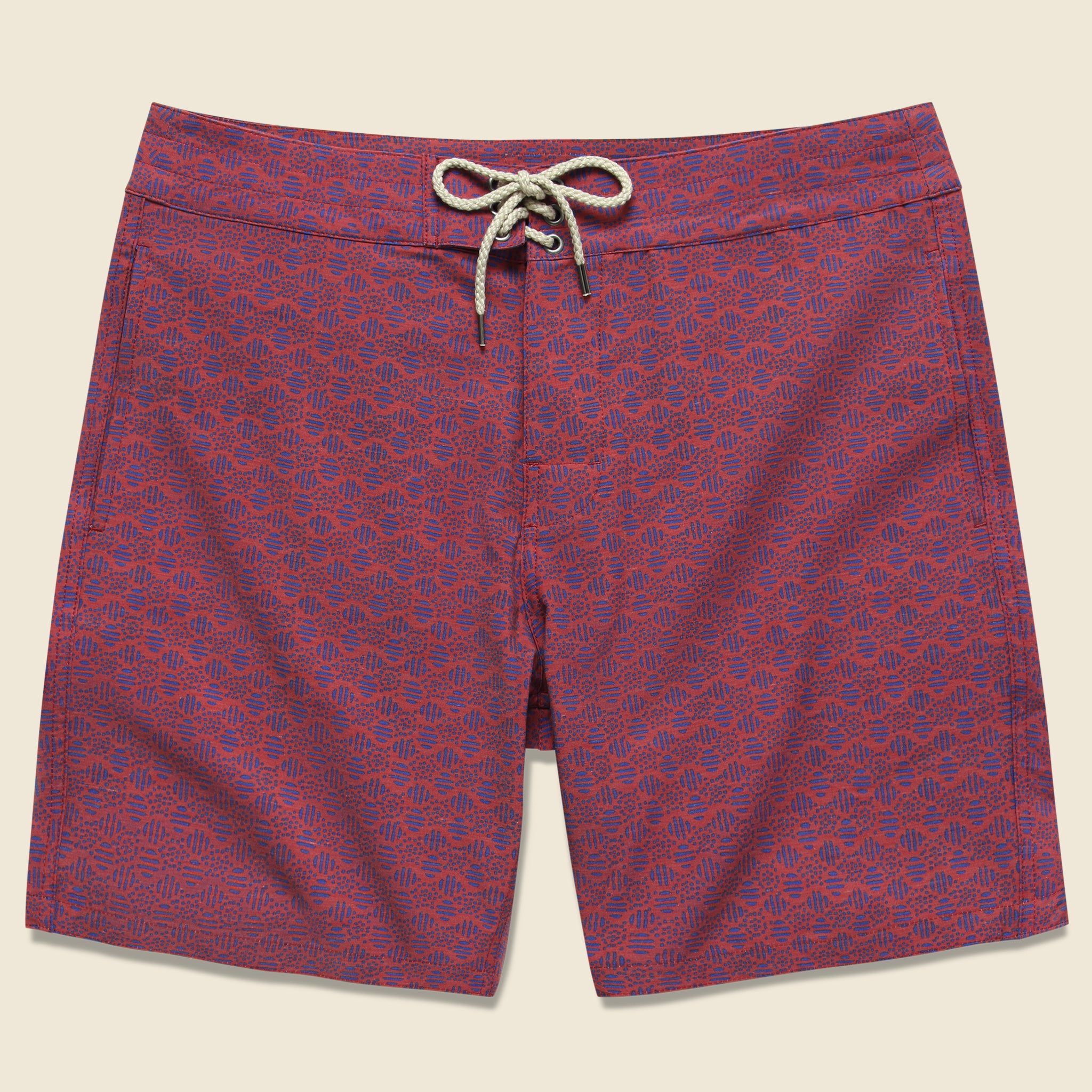 Classic 7" Boardshort - Etched Circle Red - Faherty - STAG Provisions - Shorts - Swim