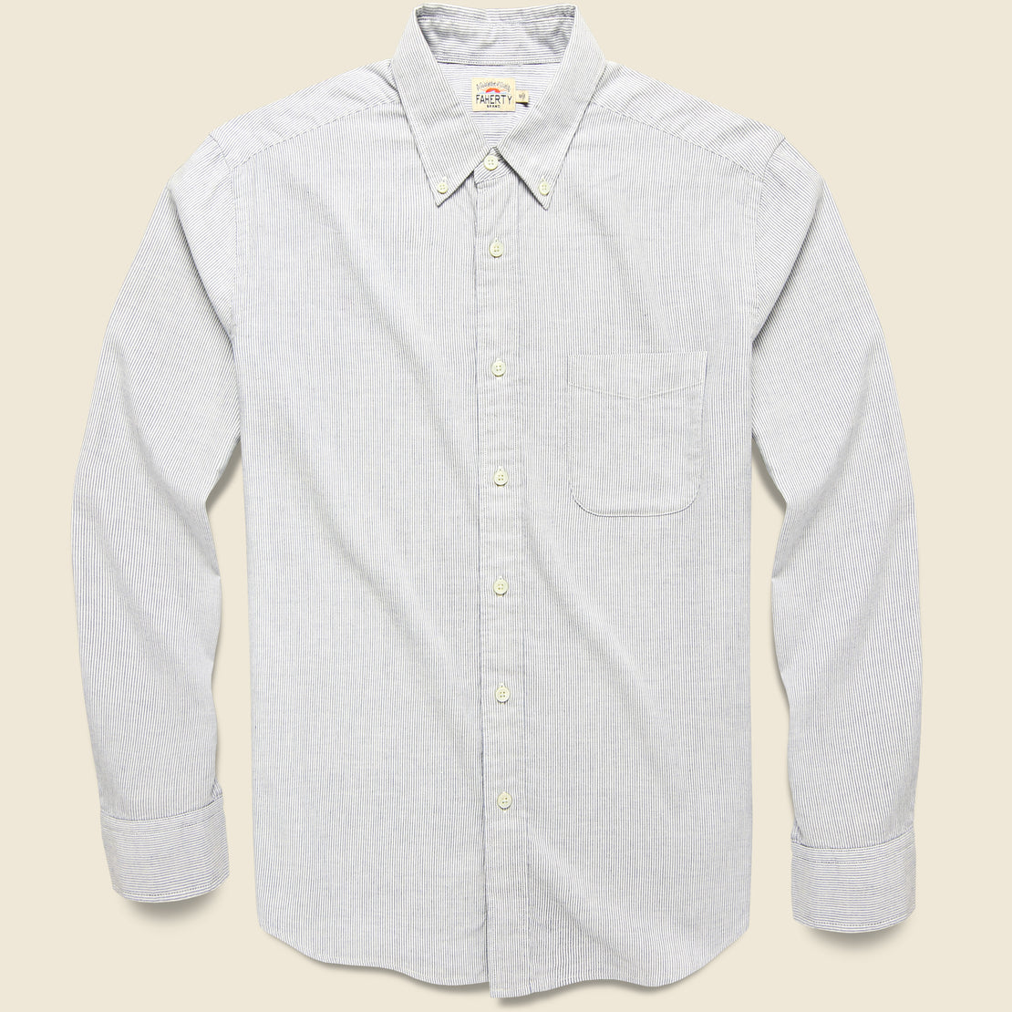 Faherty Stretch Oxford Shirt - Classic Stripe