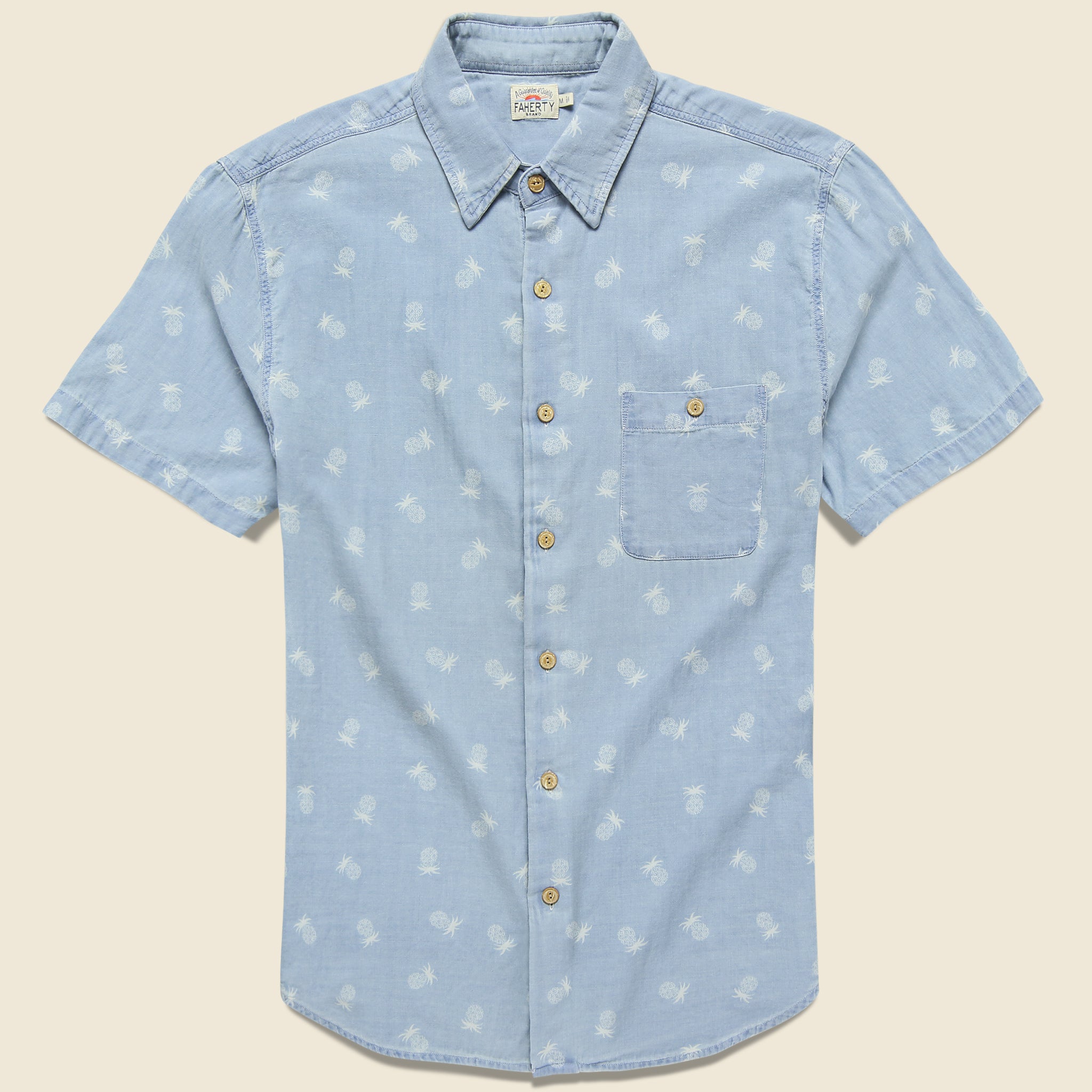 Coast Shirt - Pineapple Print - Faherty - STAG Provisions - Tops - S/S Woven - Other Pattern