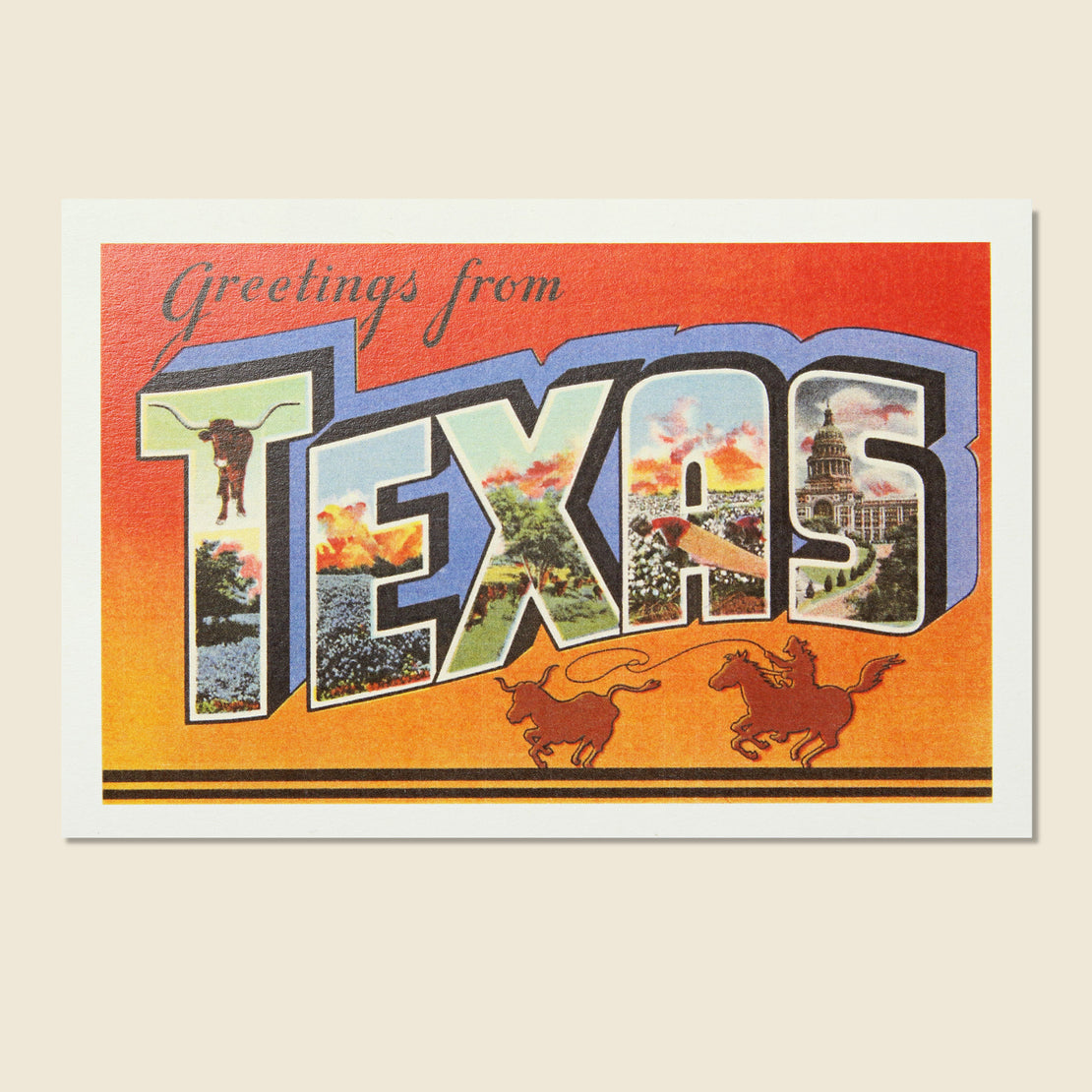Paper Goods Greetings from Texas Postcard