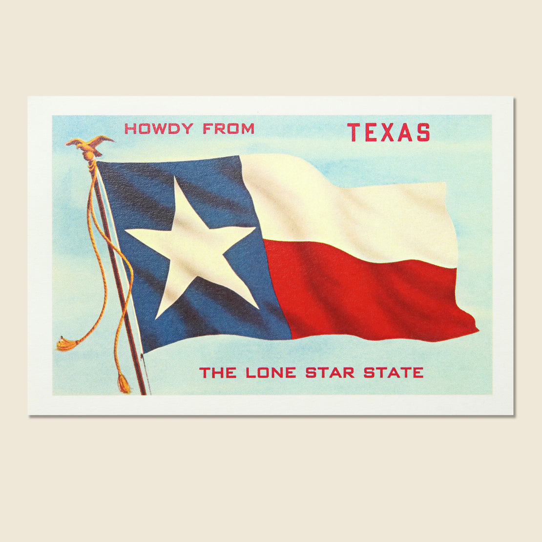 Paper Goods Howdy Texas Flag Postcard