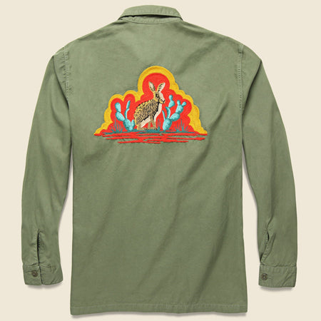 Twill Fatigue Overshirt - Hare