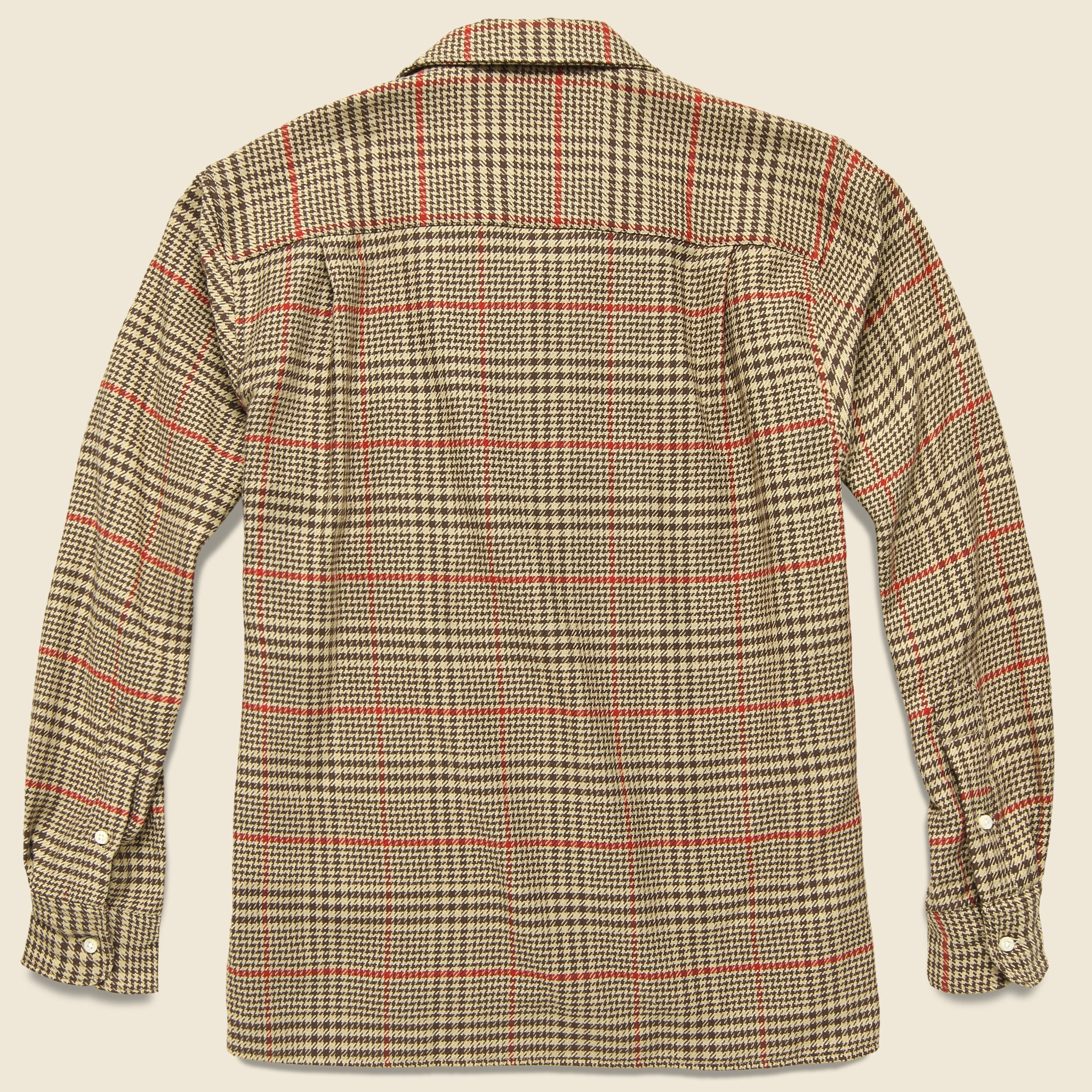 Houndstooth Tweed Shirt - Brown/Red - Gitman Vintage - STAG Provisions - Tops - L/S Woven - Plaid
