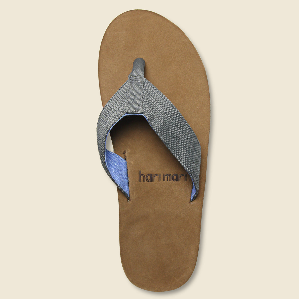 Hari Mari Mens Gray Tan Nubuck Leather Flip Flop Sandals Size 9 Fields Flip Flop - Tan/Olive main image 4
