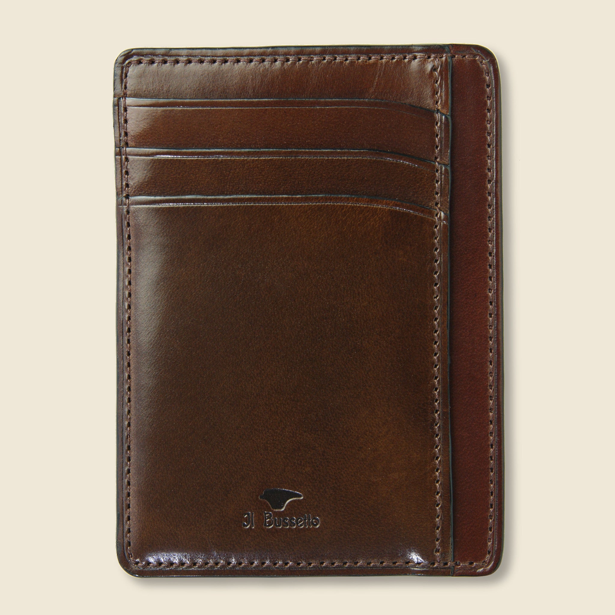 Card and Document Case - Dark Brown - Il Bussetto - STAG Provisions - Accessories - Wallets
