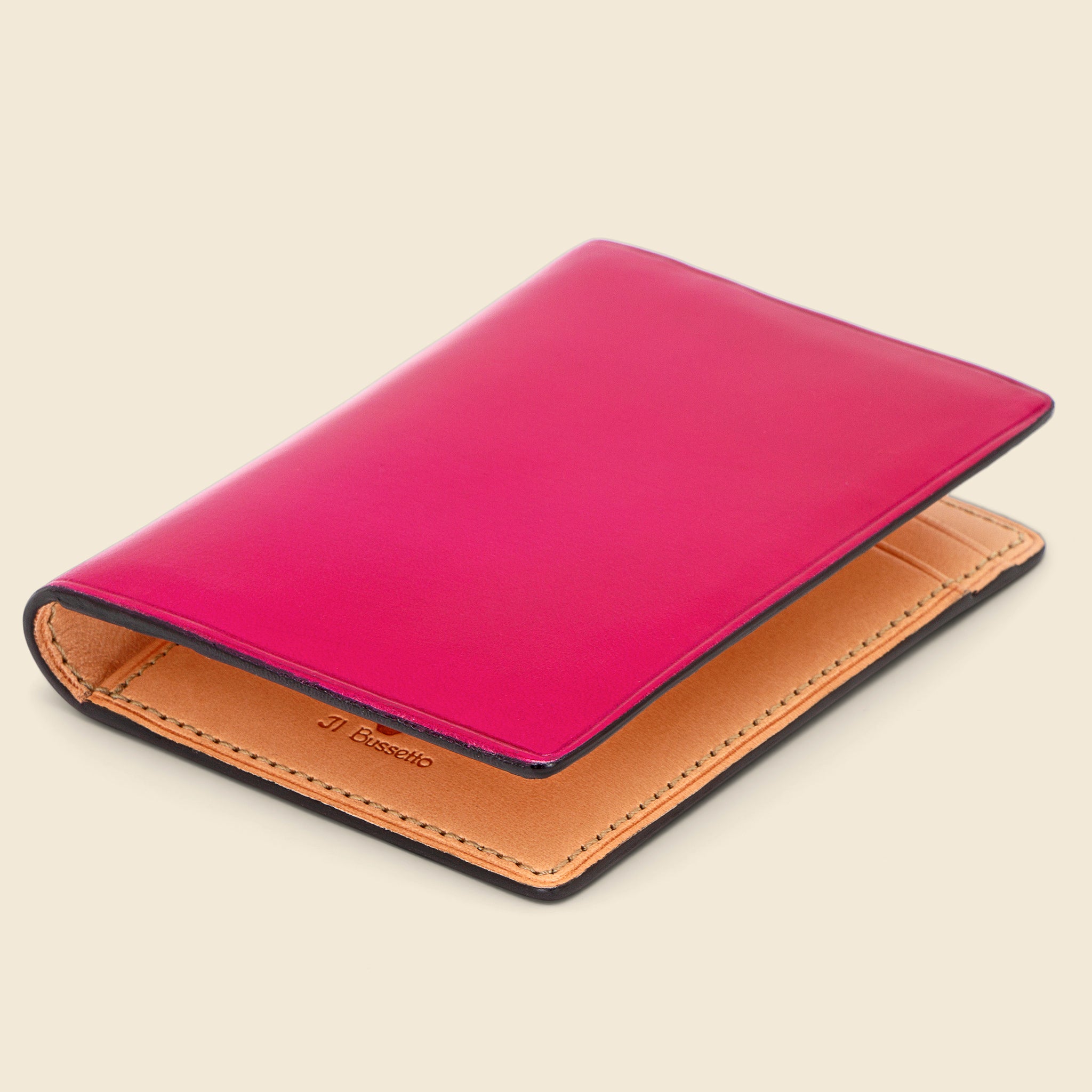 Bi-Fold Card Case - Fuchsia - Il Bussetto - STAG Provisions - Accessories - Wallets