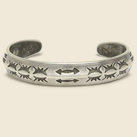 JDS - Women's Sunburst & Double Arrow Large Carney Cuff, SS21D, Silver