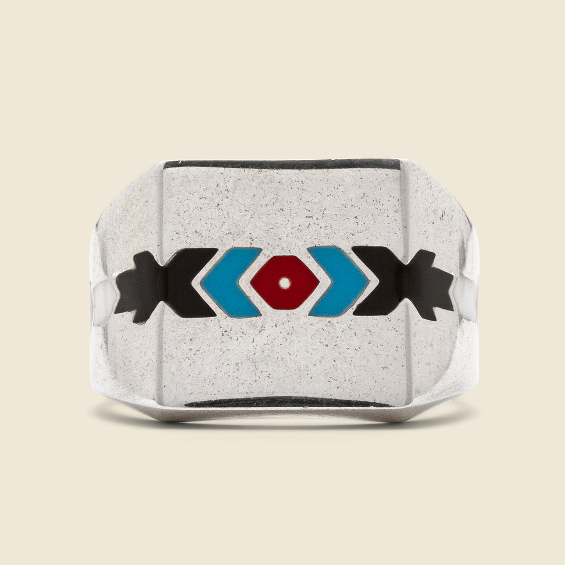 California Geometric Inlay Ring - Color Enamel - Jason LeCompte Jewelry - STAG Provisions - Accessories - Rings