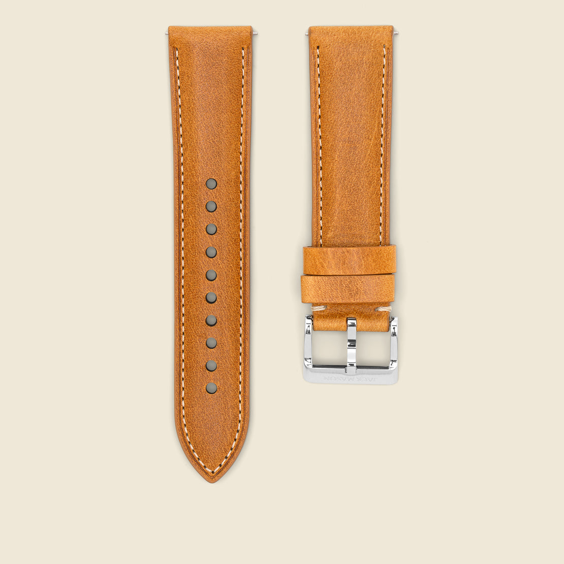 Jack Mason Leather Watch Strap 22MM - Tan