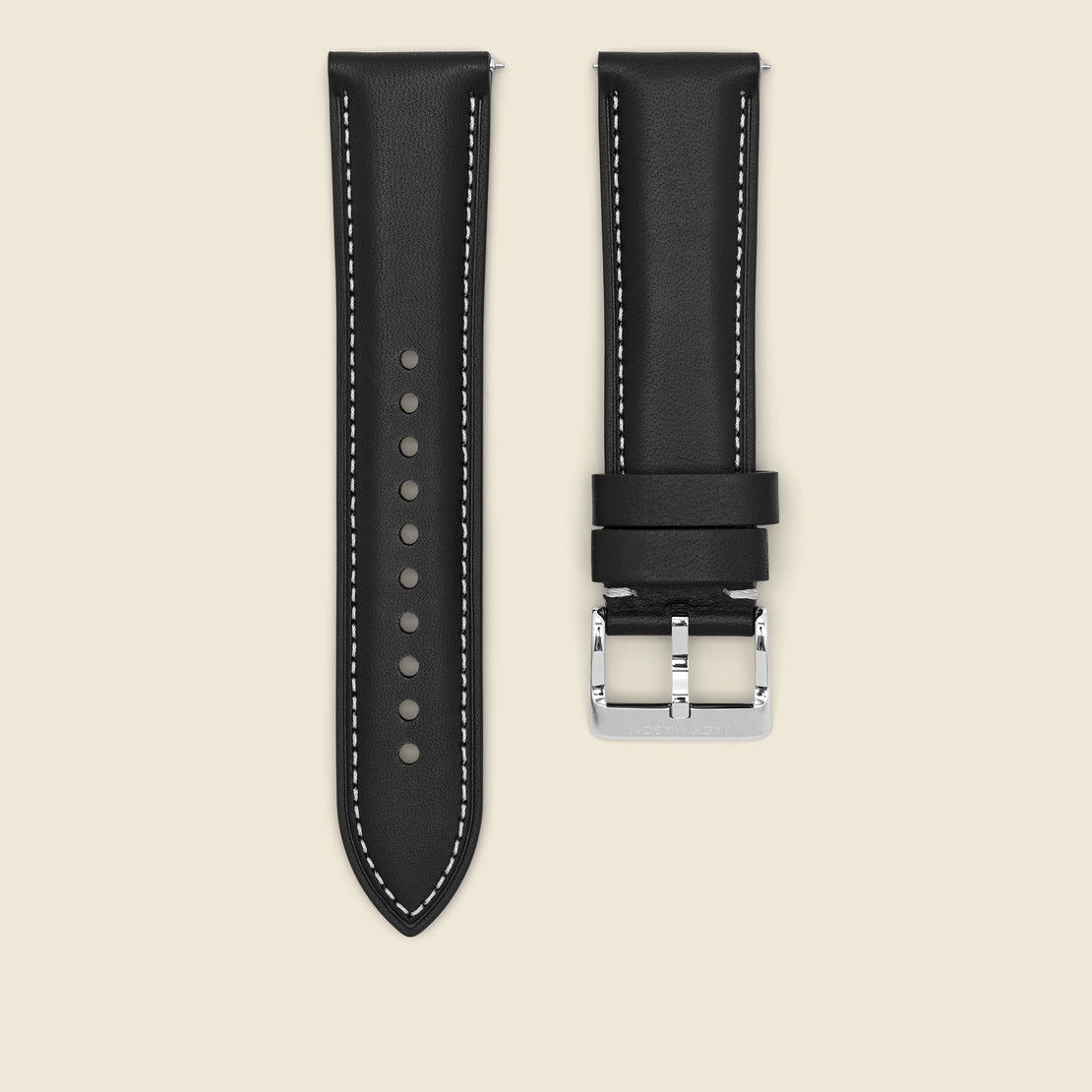 Jack Mason Leather Watch Strap 22MM - Black
