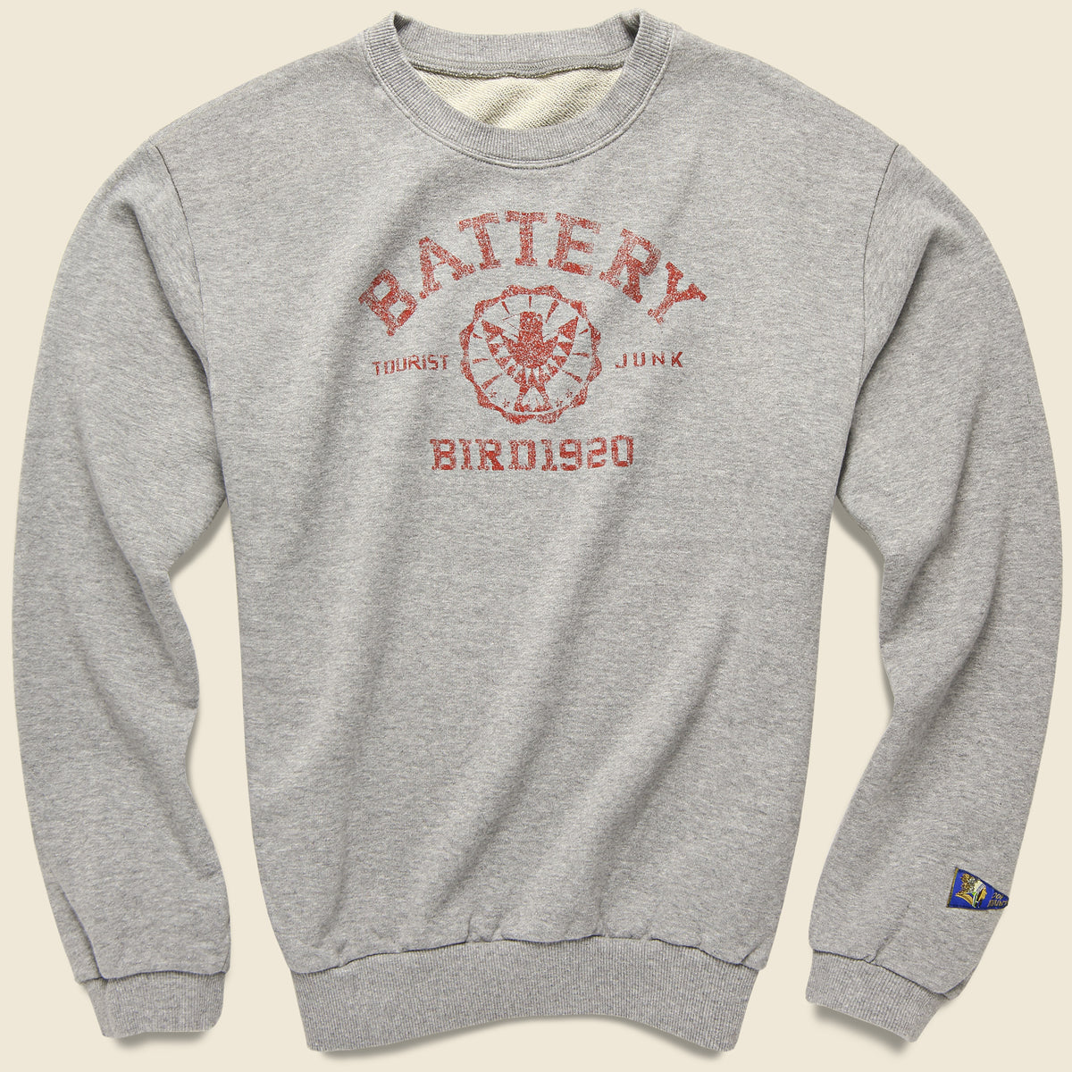 Battery Collage Fleece Sweatshirt - Grey