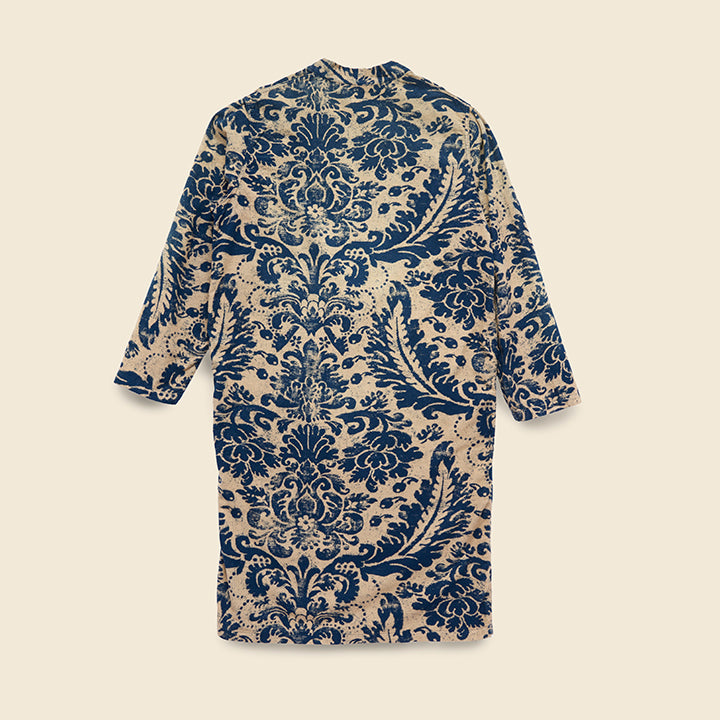 Flannel Damask Print Kakashi Coat - Indigo - Kapital - STAG Provisions - W - Tops - Kimono