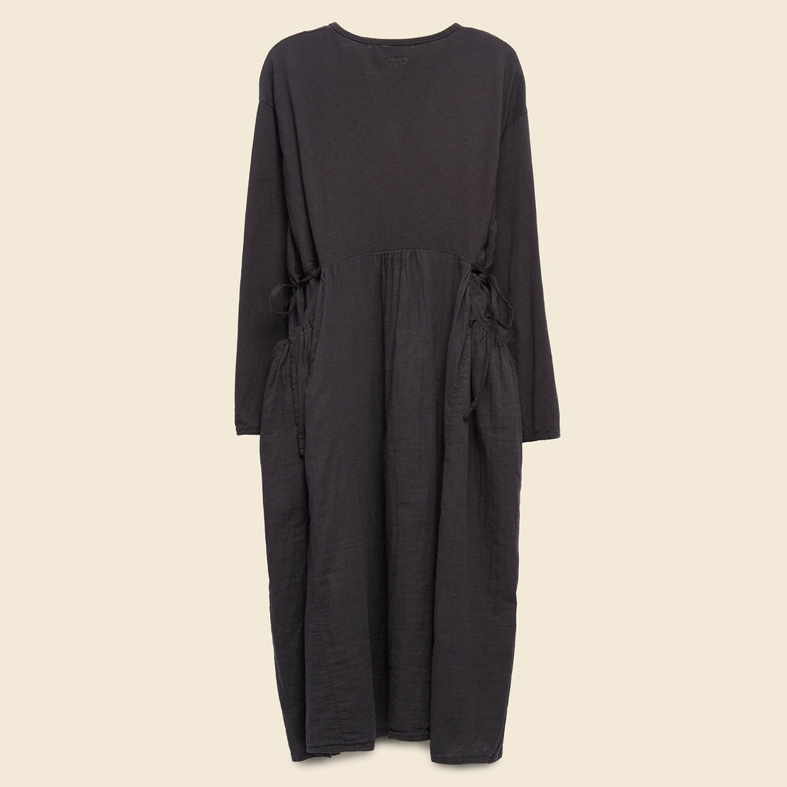 Jersey x Double Gauze Butter Dress - Black - Kapital - STAG Provisions - W - Onepiece - Dress