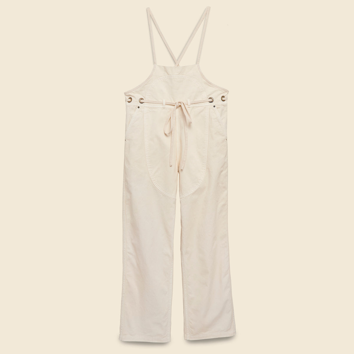 Lightweight Canvas Welder Overall - Ecru