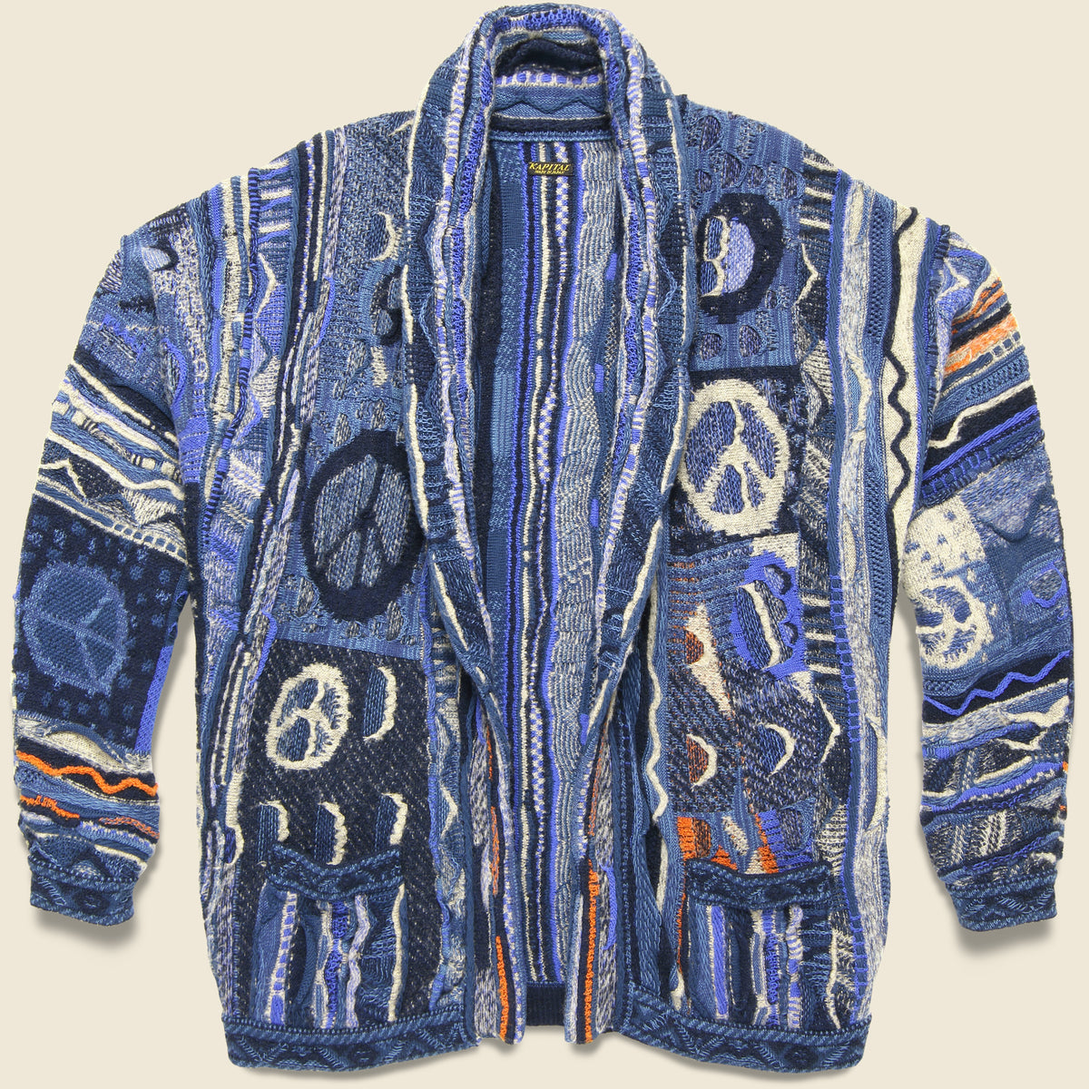 7G BORO Gaudy Knit Cardigan - Navy