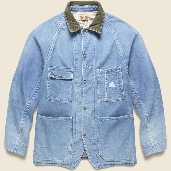 8oz Denim Lined Cactus Coverall - Light Indigo