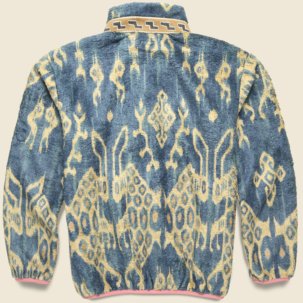 ジャケット・アウター KASURI Jacquard Safari Jacket JAVA KASURI Fleece Zip Blouson - Navy
