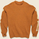 5G Wool BONE Crew Sweater - Orange - Kapital - STAG Provisions - Tops - Fleece / Sweatshirt
