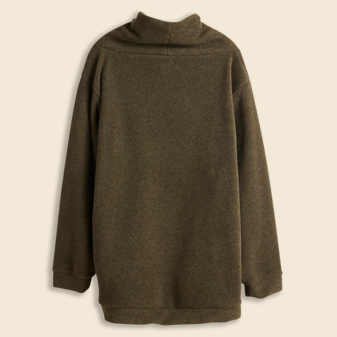 Reverse Fleece BIG High Neck SWT - Khaki - Kapital - STAG Provisions - W - Tops - L/S Fleece