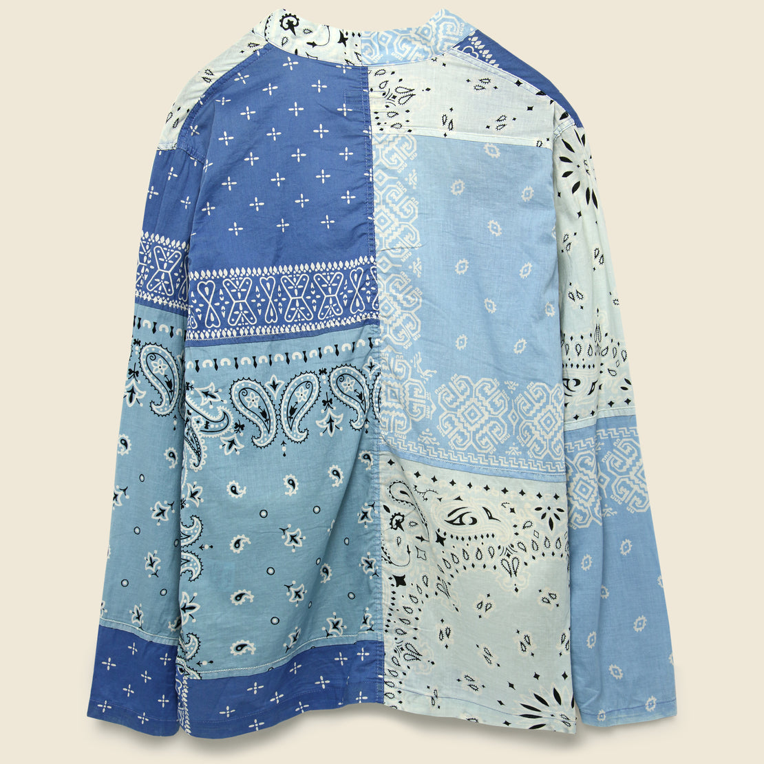 Bandana Patchwork Kakashi Shirt - Sax Blue - Kapital - STAG Provisions - W - Tops - Kimono