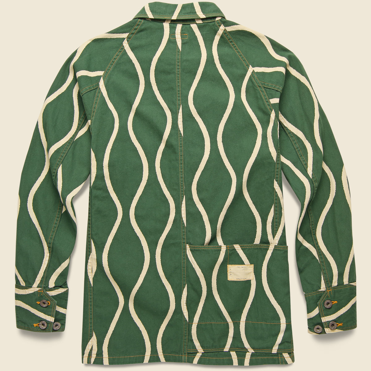 Kapital Unisex Sickness Stripe Cactus Jacket, Green – Glasswing