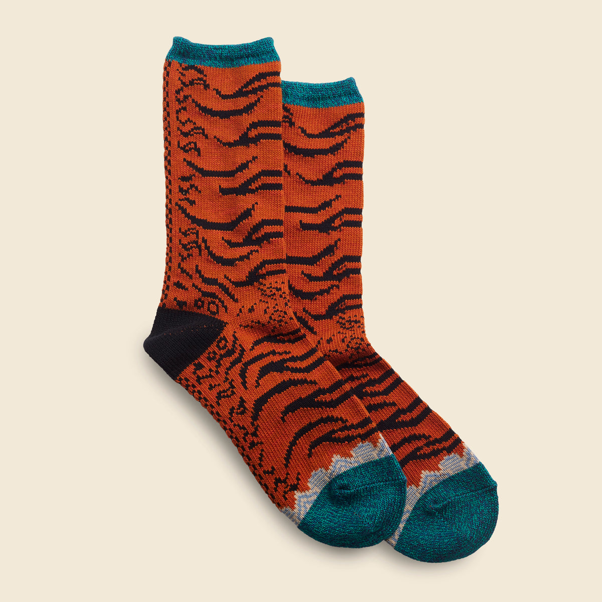 Floral Tiger Socks – True Orange Boutique