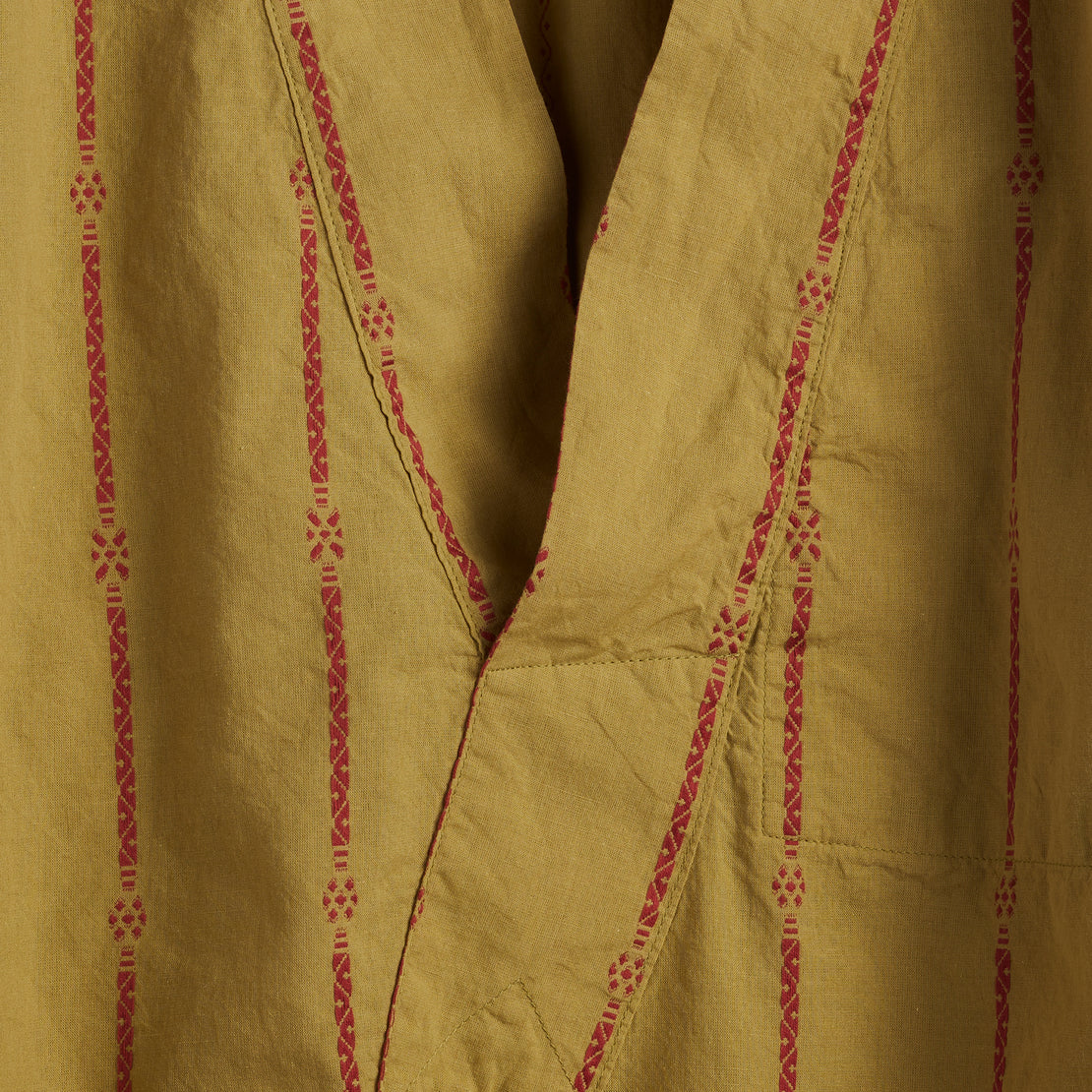 Cotton Linen Siam Stripe Kenka Shirt - Light Khaki - Kapital - STAG Provisions - W - Tops - Kimono