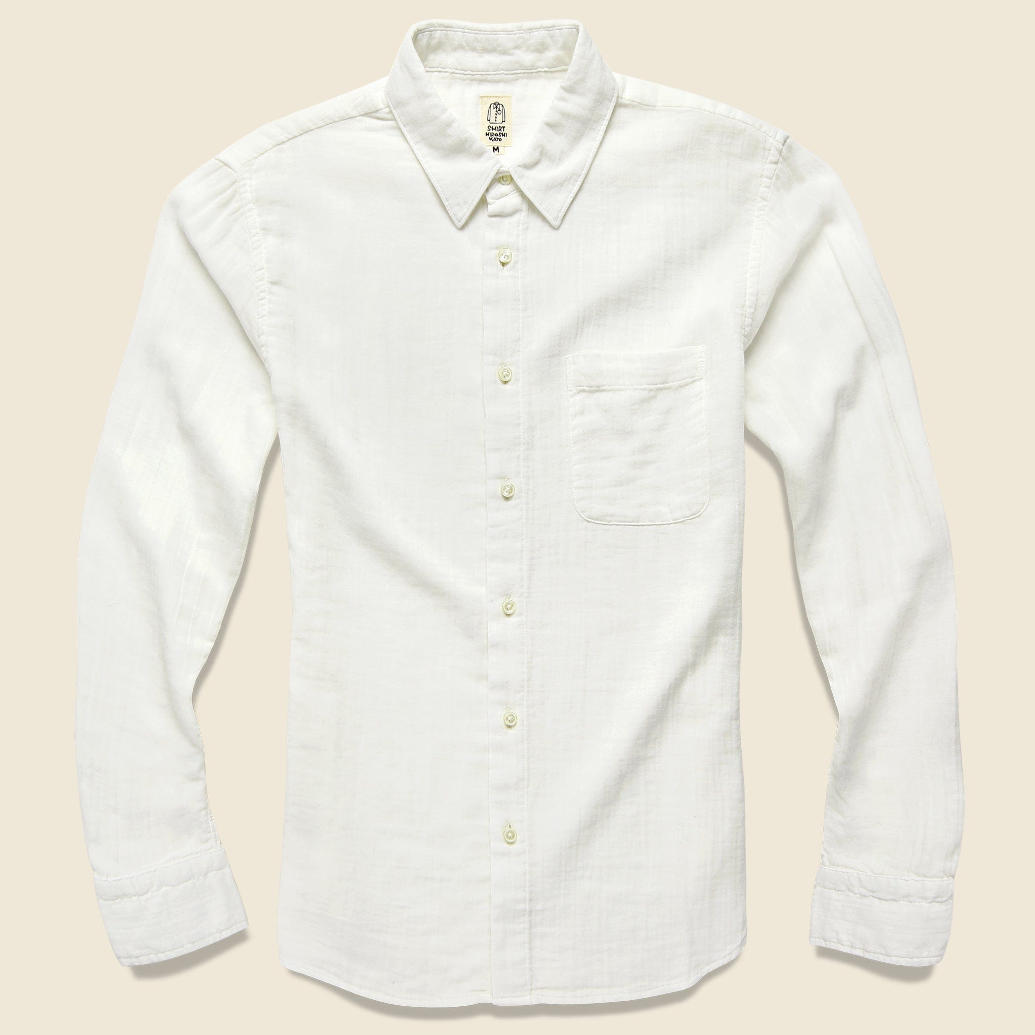 Vintage Double Gauze Shirt - White - KATO - STAG Provisions - Tops - L/S Woven - Solid